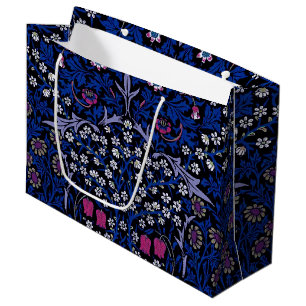 Blue Vintage Floral Pattern, William Morris Large Large Gift Bag