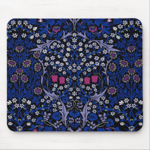 Blue Vintage Floral Pattern, William Morris Mouse Pad