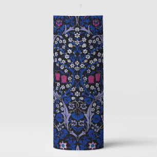 Blue Vintage Floral Pattern, William Morris Pillar Candle