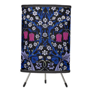 Blue Vintage Floral Pattern, William Morris Tripod Lamp