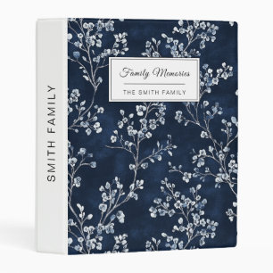 Blue Vintage Floral Toile Pattern (13) Mini Binder