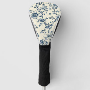 Blue Vintage Floral Toile Pattern (2) Golf Head Cover