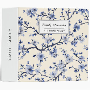 Blue Vintage Floral Toile Pattern (5) 3 Ring Binder