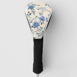 Blue Vintage Floral Toile Pattern (6) Golf Head Cover