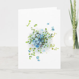 Blue Vintage Forget-Me-Nots Card