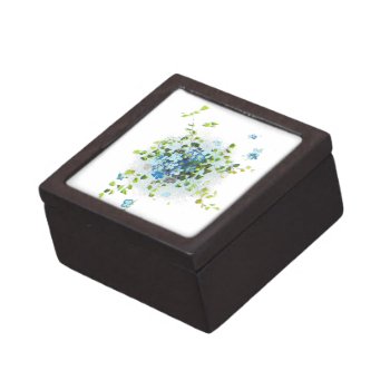 Blue Vintage Forget-me-nots Gift Box by KraftyKays at Zazzle