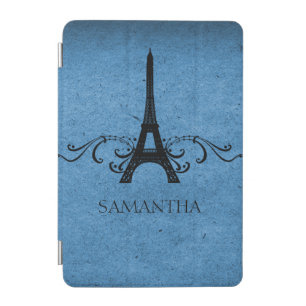 Blue Vintage French Flourish iPad Mini Cover