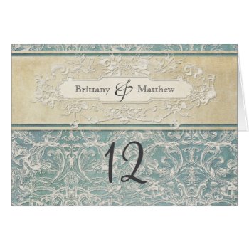 Blue Vintage French Regency Lace Etched Wedding by LuxuryWeddings at Zazzle