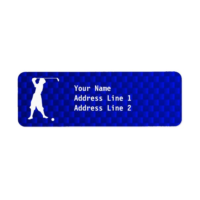 Blue Vintage Golfer Label (Front)