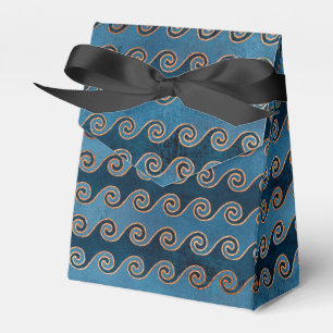 Blue Vintage Grunge Nautical Favor Boxes