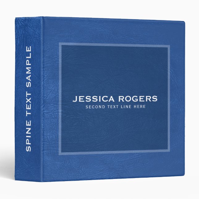 Blue Vintage leather Texture Binder (Front/Spine)