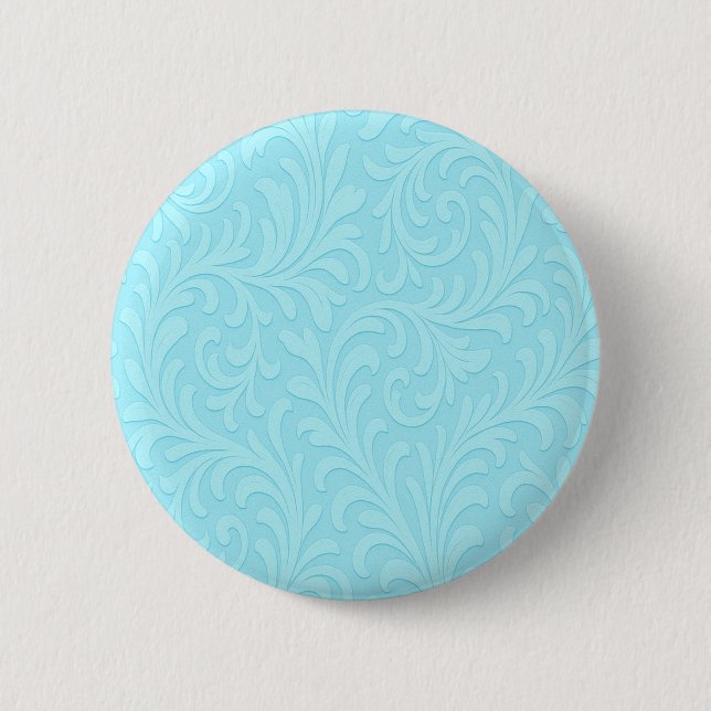 blue vintage pattern button (Front)