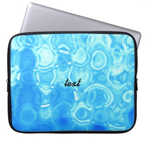 Blue Vintage Retro Glamour Fashion Circle Art Laptop Sleeve