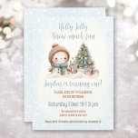 Blue Vintage Snowman Boy Christmas 1st Birthday  Invitation<br><div class="desc">Cute Christmas Birthday Party Invitation with an adorable snowman and Christmas tree in light blue with vintage vibes. Easily personalize all the text. You can use it not just for 1st Birthday. Please visit the store for the full line of products that are available :) - Kate Eden Art</div>