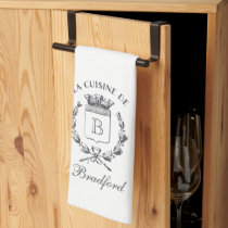 Blue Vintage Style French Sack with Custom Name Kitchen Towel