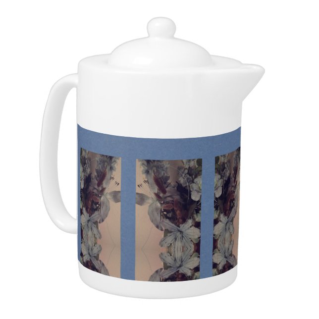 Blue Vintage Teapot (Left)