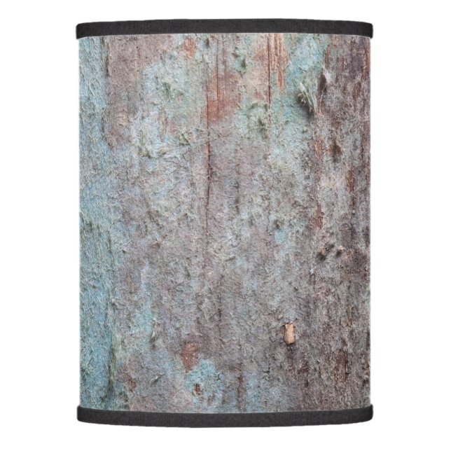 Blue Vintage Torn Paper Lamp Shade (Front)