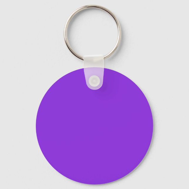 Blue Violet 8A2BE2 Color - Add a Name Option Keychain (Front)