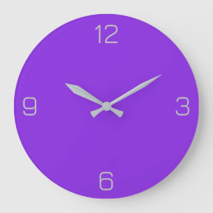 Blue Violet 8A2BE2 Color - Add a Name Option Large Clock