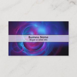 Blue Violet and Pink Cosmic Swirly fractal Business Card