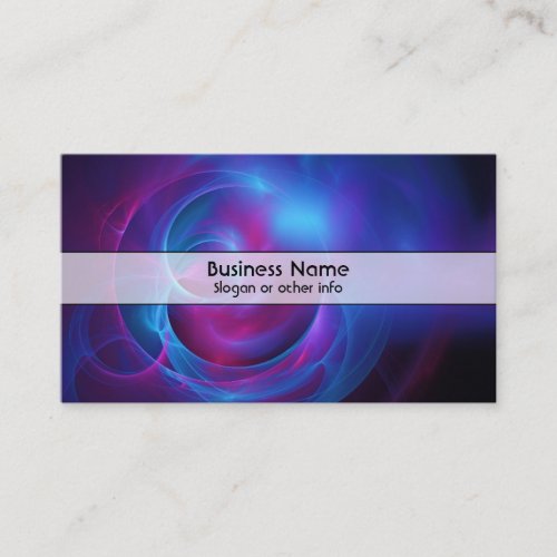Blue Violet and Pink Cosmic Swirly fractal Business Card