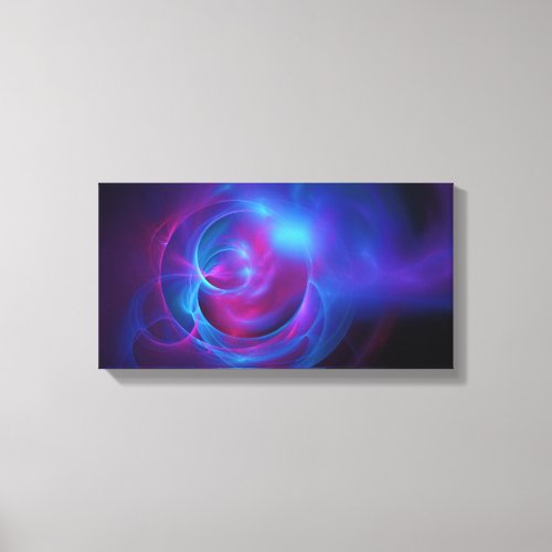 Blue Violet and Pink Cosmic Swirly fractal Canvas Print