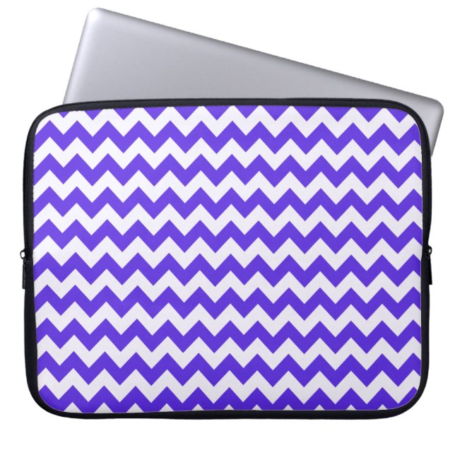 Blue Violet Chevron Laptop Sleeve (Front)