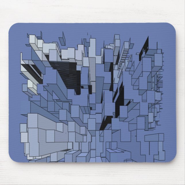 Blue violet city mouse pad (Front)