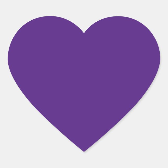 Blue-violet (color wheel) (solid color)  heart sticker (Front)