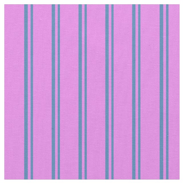 Blue & Violet Colored Lines Fabric (Close Up)