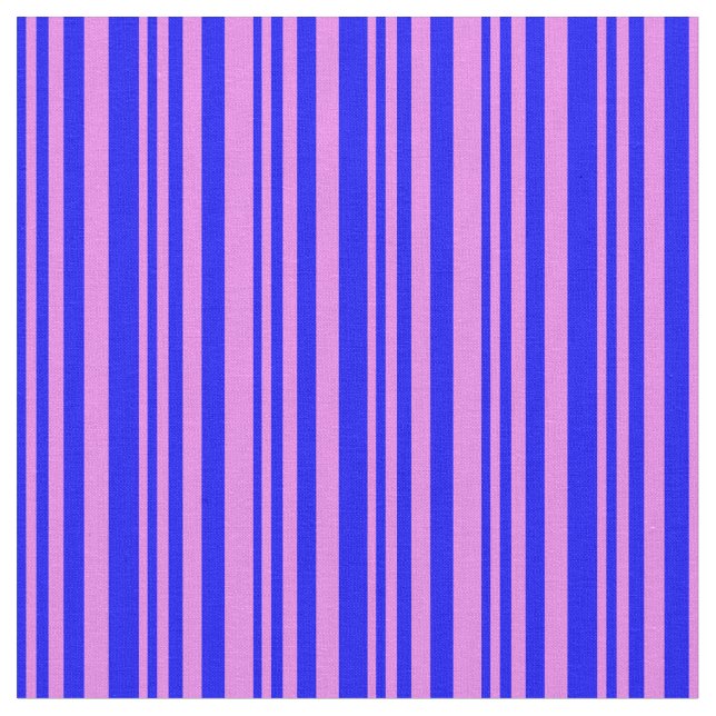 Blue & Violet Colored Stripes Pattern Fabric (Close Up)