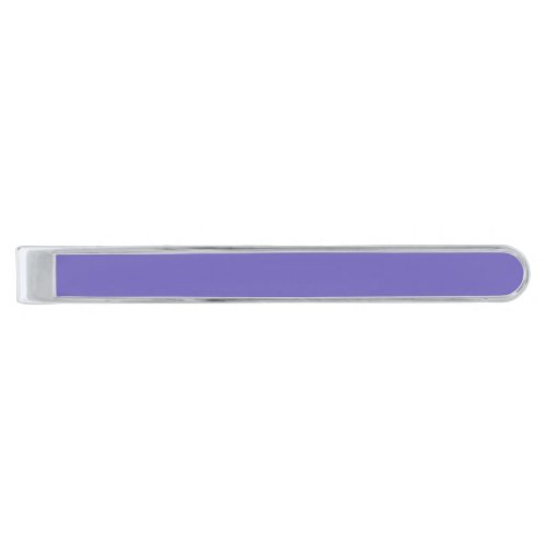 Blue_violet Crayola solid color  Silver Finish Tie Bar