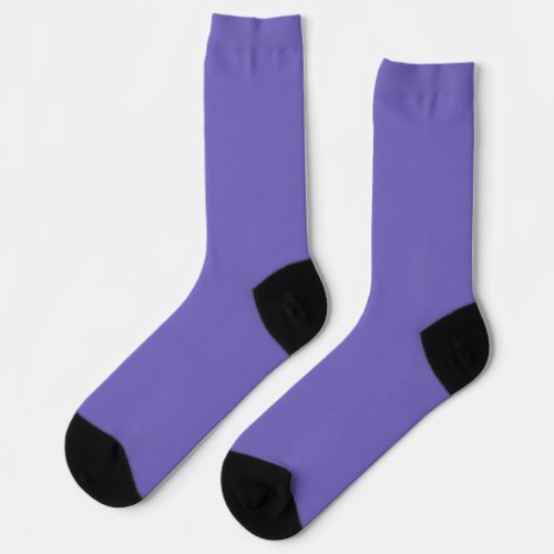 Blue_violet Crayolasolid color  Socks