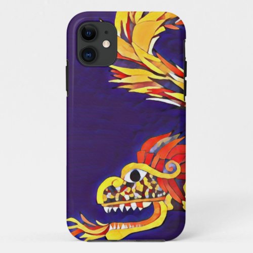 Blue Violet Dragon iPhone 11 Case