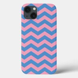 Blue Violet Frosted Orchid Chevrons iPhone 13 Case