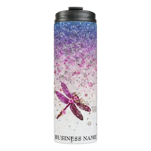  Blue Violet Glitter Dragon Fly Girly  Thermal Tumbler