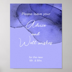 Blue violet lavender Advice and Well wishes   Poster