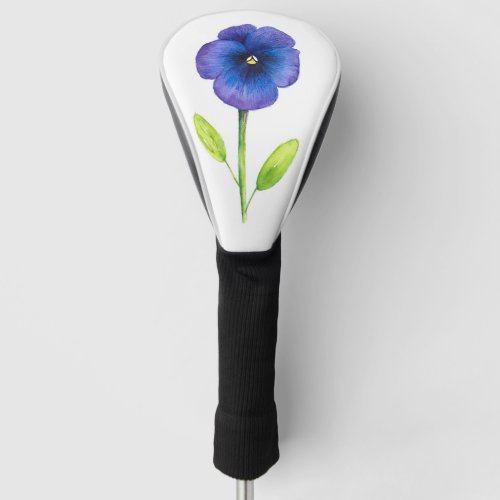 Blue Violet Pansy Golf Head Cover