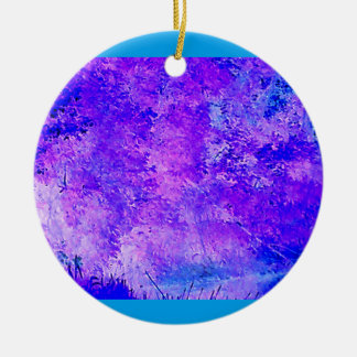 Blue Violet Serenity Ceramic Ornament