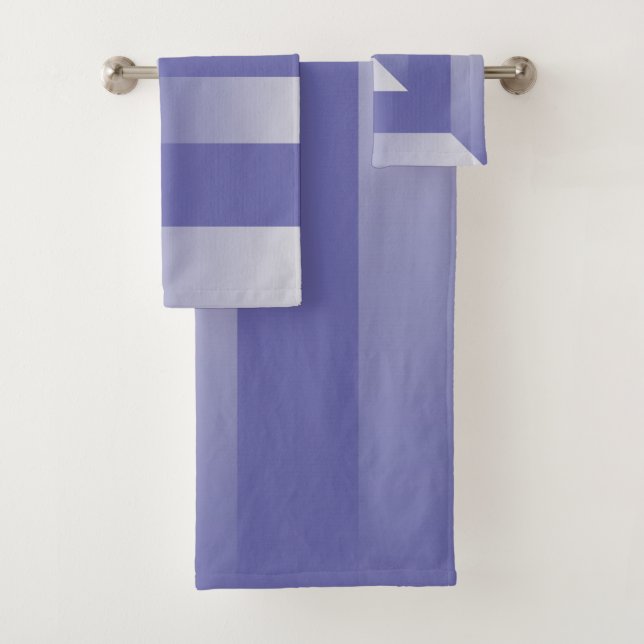 Blue violet shades bath towel set (Insitu)