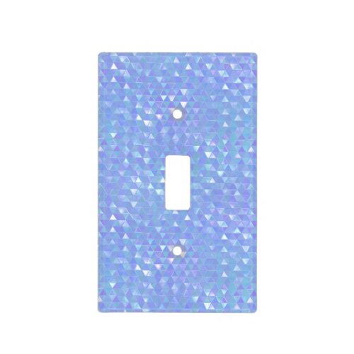 Blue Violet Trendy Triangles Geometric Light Switch Cover