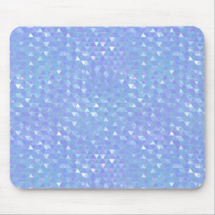 Blue Violet Trendy Triangles Geometric Pattern Mouse Pad