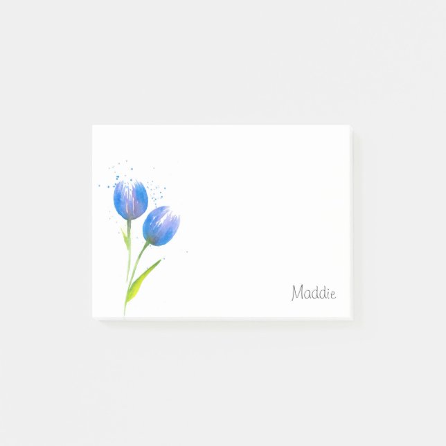 Blue Violet Tulips Notes (Front)