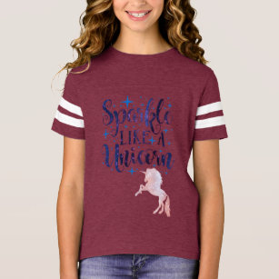 Blue Violet Unicorn Sparkle T-Shirt