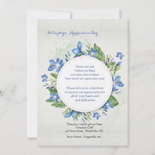 Blue Violets Invitation