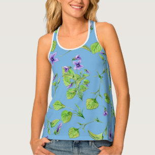 Blue Violets Women's Tank Top