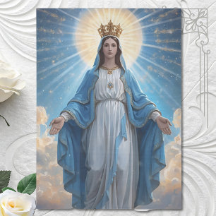Blue VIrgin Mary Heavenly Tissue Paper