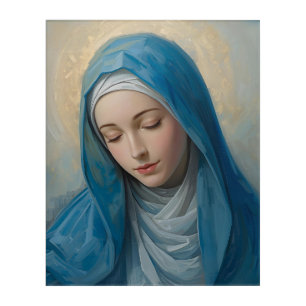 Blue VIrgin Mary Picture Acrylic Print