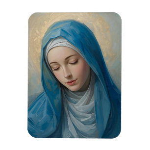 Blue VIrgin Mary Sympathy Refrigerator  Magnet