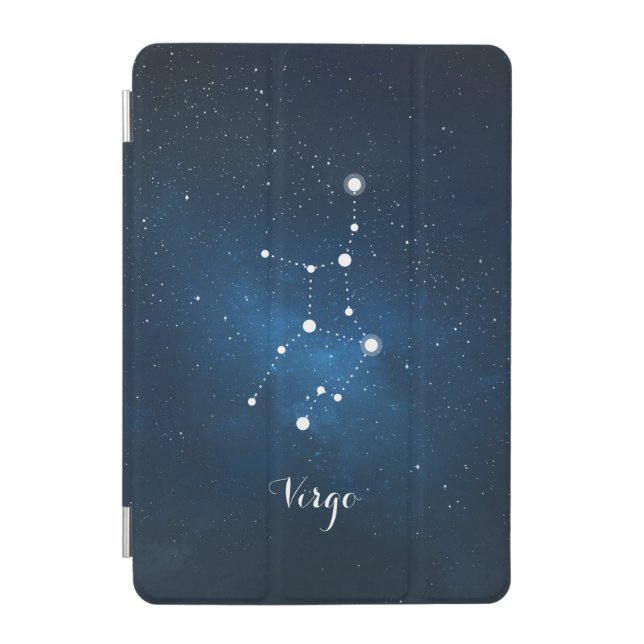 Blue Virgo Zodiac Sign Constellation iPad Mini Cover (Front)